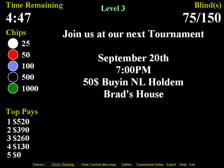 Poker Tournament Software